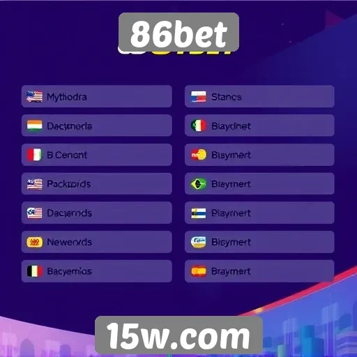 Métodos de pagamento aceitos no 86bet