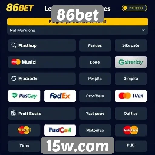 Comparação de métodos de pagamento no 86bet